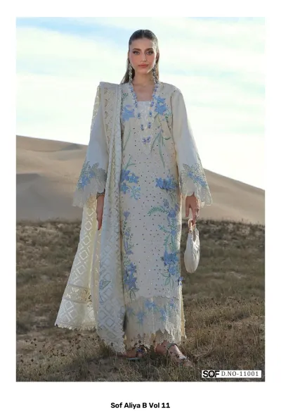 Sof Aliya B Vol 11 — Unstitched Dress Materials, Sof wholesale from Surat — view 2
