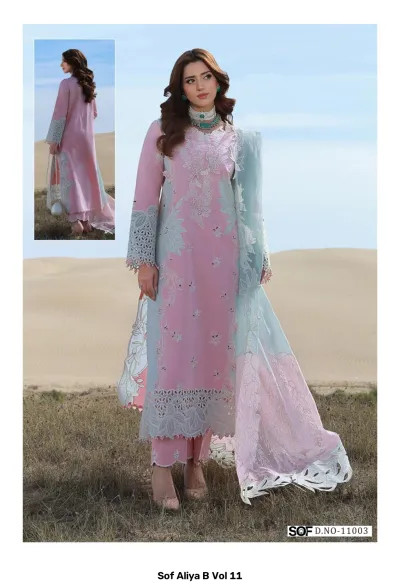 Sof Aliya B Vol 11 — Unstitched Dress Materials, Sof wholesale from Surat — view 4