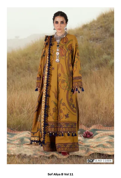 Sof Aliya B Vol 11 — Unstitched Dress Materials, Sof wholesale from Surat — view 5