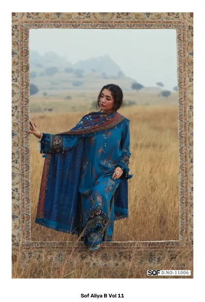 Sof Aliya B Vol 11 — Unstitched Dress Materials, Sof wholesale from Surat — view 7