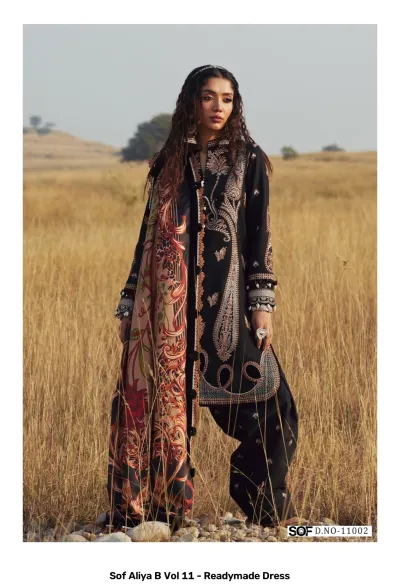 Sof Aliya B Vol 11 - Readymade Dress — Pure Cotton Printed, Pakistani Readymade Suits, Sof wholesale from Surat — view 3