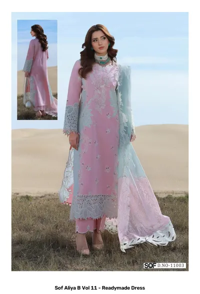 Sof Aliya B Vol 11 - Readymade Dress — Pure Cotton Printed, Pakistani Readymade Suits, Sof wholesale from Surat — view 4