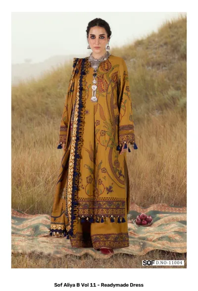 Sof Aliya B Vol 11 - Readymade Dress — Pure Cotton Printed, Pakistani Readymade Suits, Sof wholesale from Surat — view 5