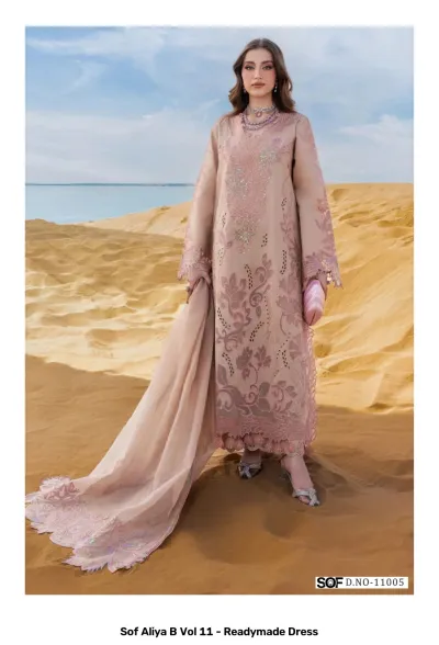 Sof Aliya B Vol 11 - Readymade Dress — Pure Cotton Printed, Pakistani Readymade Suits, Sof wholesale from Surat — view 6