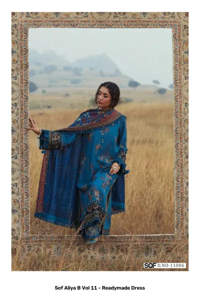 Sof Aliya B Vol 11 - Readymade Dress — Pure Cotton Printed, Pakistani Readymade Suits, Sof wholesale from Surat — view 7