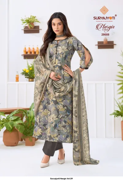 Suryajyoti Nargis Vol 29 — Karachi Cotton Dress Material, Suryajyoti wholesale from Surat — view 10