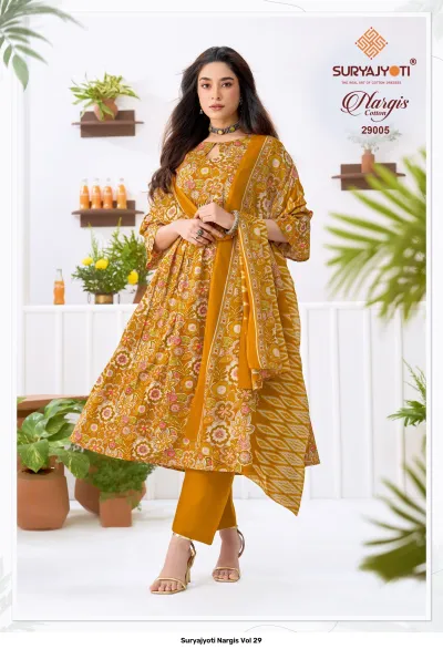 Suryajyoti Nargis Vol 29 — Karachi Cotton Dress Material, Suryajyoti wholesale from Surat — view 5