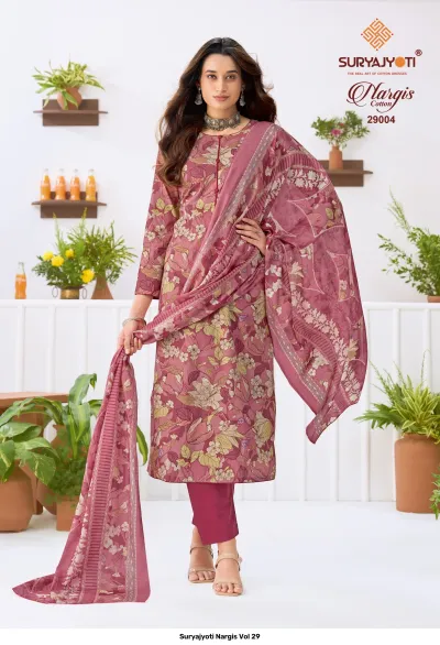 Suryajyoti Nargis Vol 29 — Karachi Cotton Dress Material, Suryajyoti wholesale from Surat — view 6
