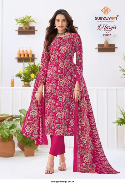 Suryajyoti Nargis Vol 29 — Karachi Cotton Dress Material, Suryajyoti wholesale from Surat — view 8