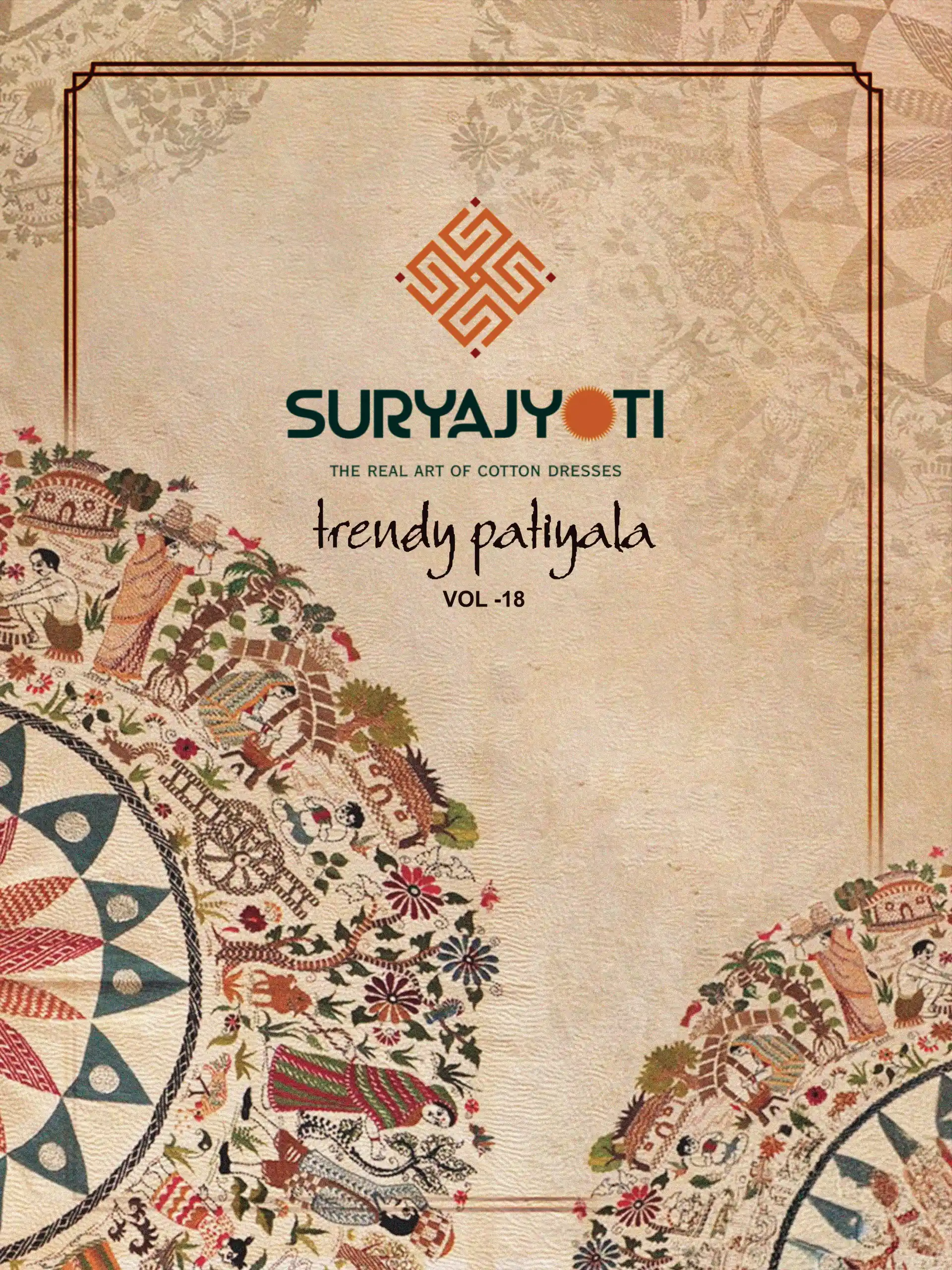 Suryajyoti Trendy Patiyala Vol 18 — Unstitched Dress Materials, Suryajyoti wholesale from Surat — view 1