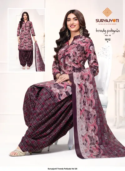 Suryajyoti Trendy Patiyala Vol 18 — Unstitched Dress Materials, Suryajyoti wholesale from Surat — view 10
