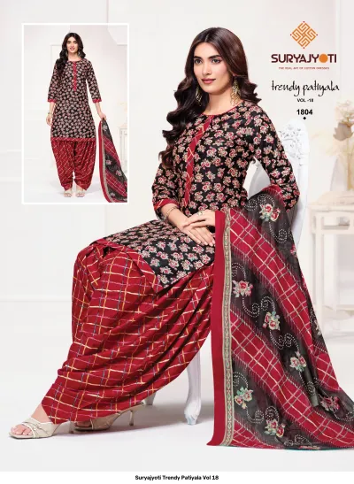 Suryajyoti Trendy Patiyala Vol 18 — Unstitched Dress Materials, Suryajyoti wholesale from Surat — view 18