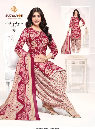 Suryajyoti Trendy Patiyala Vol 18 — Unstitched Dress Materials, Suryajyoti wholesale from Surat — view 21