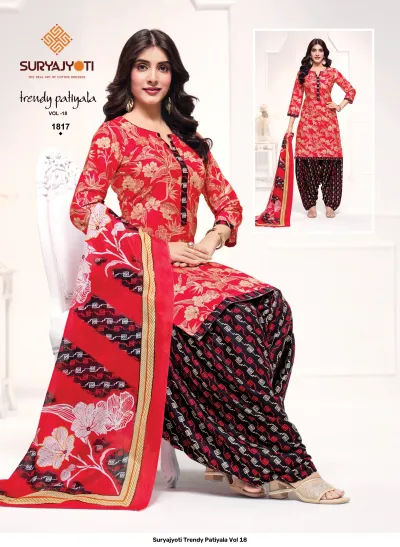 Suryajyoti Trendy Patiyala Vol 18 — Unstitched Dress Materials, Suryajyoti wholesale from Surat — view 5