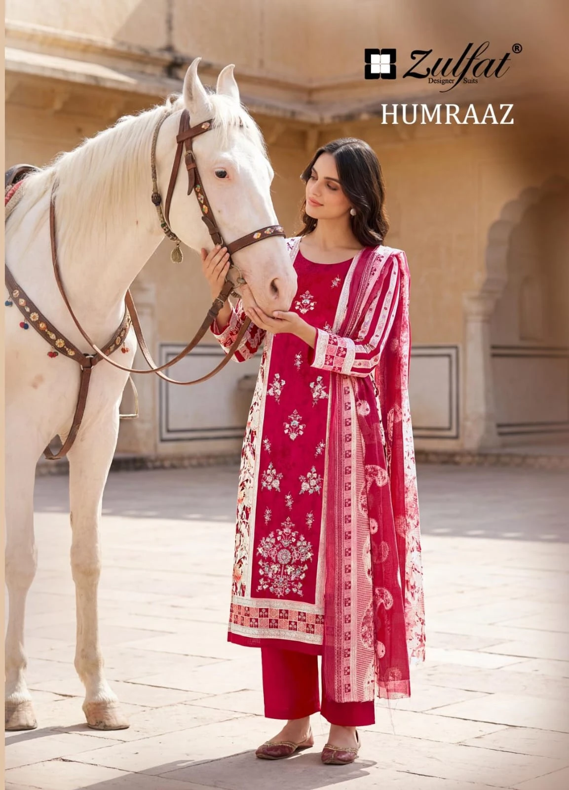 Zulfat Humraaz — Semi Stitched Suits, Zulfat Designer Suits wholesale from Surat — view 1
