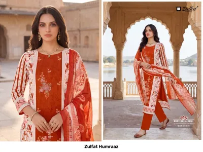 Zulfat Humraaz — Semi Stitched Suits, Zulfat Designer Suits wholesale from Surat — view 2