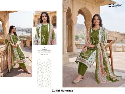 Zulfat Humraaz — Semi Stitched Suits, Zulfat Designer Suits wholesale from Surat — view 5