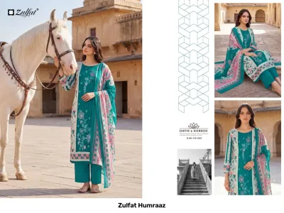 Zulfat Humraaz — Semi Stitched Suits, Zulfat Designer Suits wholesale from Surat — view 6