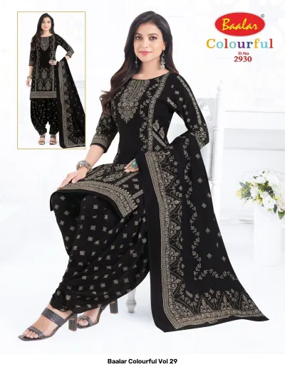 Baalar Colourful Vol 29 design 25 of 51 — Pure Cotton Karachi Cotton Dress Material with print by Baalar, wholesale Surat