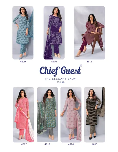 Deeptex Chief Guest Vol 46 design 18 of 18 — Heavy Cotton Unstitched Dress Materials with print by Deeptex Prints, wholesale Surat