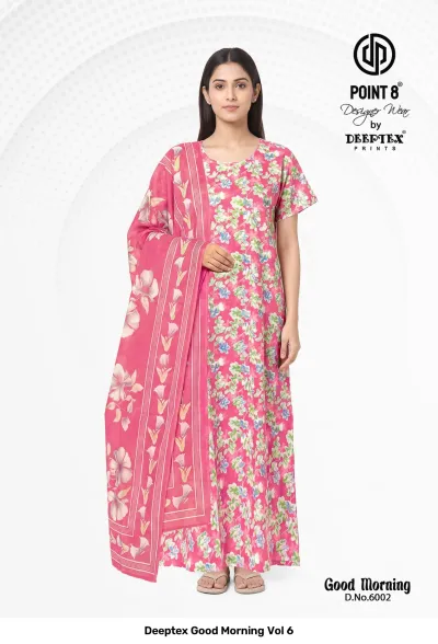 Deeptex Good Morning Vol 6: Green cotton kurti dress with an all-over small geometric pattern print.