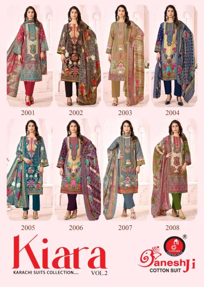 Ganeshji Kiara Vol 2, catalog cover collage showing all eight designs from the collection.