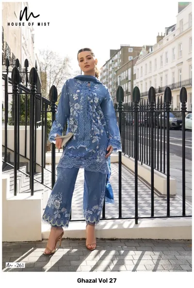 Ghazal Vol 27 design 2 of 8 — Pure Cotton Unstitched Dress Materials with print by Ghazal, wholesale Surat