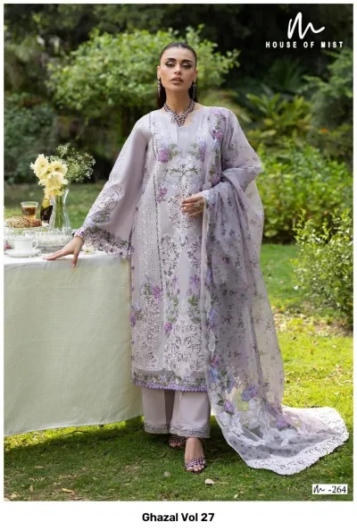 Ghazal Vol 27 design 3 of 8 — Pure Cotton Unstitched Dress Materials with print by Ghazal, wholesale Surat