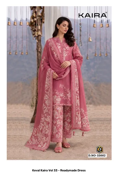 Keval Kaira Vol 33 - Readymade Dress design 3 of 8 — Heavy Cotton Pakistani Readymade Suits with print by Keval Fab, wholesale Surat