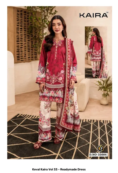 Keval Kaira Vol 33 - Readymade Dress design 5 of 8 — Heavy Cotton Pakistani Readymade Suits with print by Keval Fab, wholesale Surat