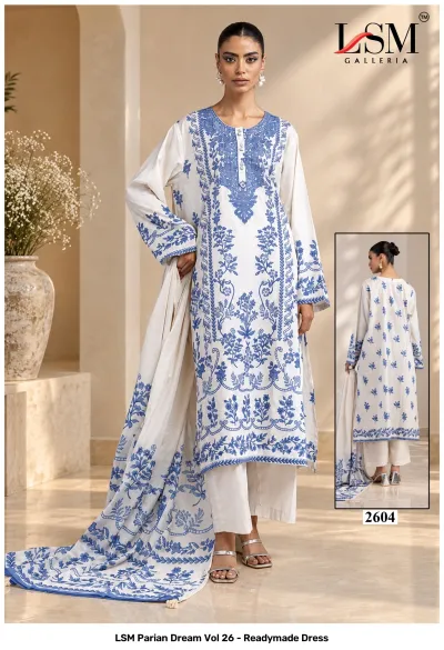 LSM Parian Dream Vol 26 - Readymade Dress design 5 of 8 — Pure Lawn Pakistani Readymade Suits with print by LSM, wholesale Surat