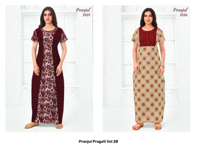 Pranjul Pragati Vol 20, dark green printed kurti with short sleeves.