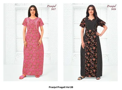 Pranjul Pragati Vol 20, maroon floral printed kurti.