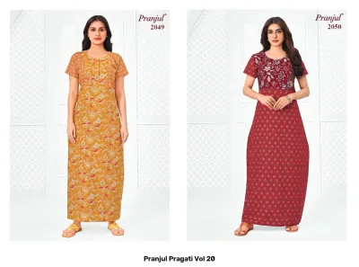 Pranjul Pragati Vol 20, maroon floral printed kurti.