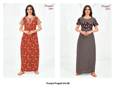 Pranjul Pragati Vol 20, dark blue floral printed kurti.