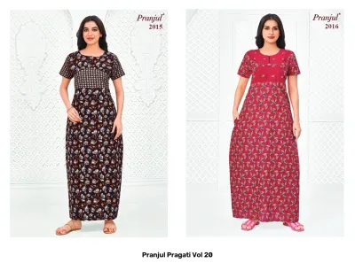Pranjul Pragati Vol 20, maroon floral printed kurti.
