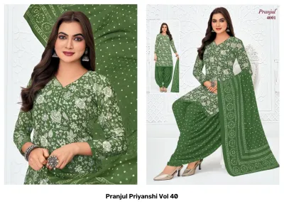 Pranjul Priyanshi Vol 40, brown and cream floral printed kurti and salwar suit.