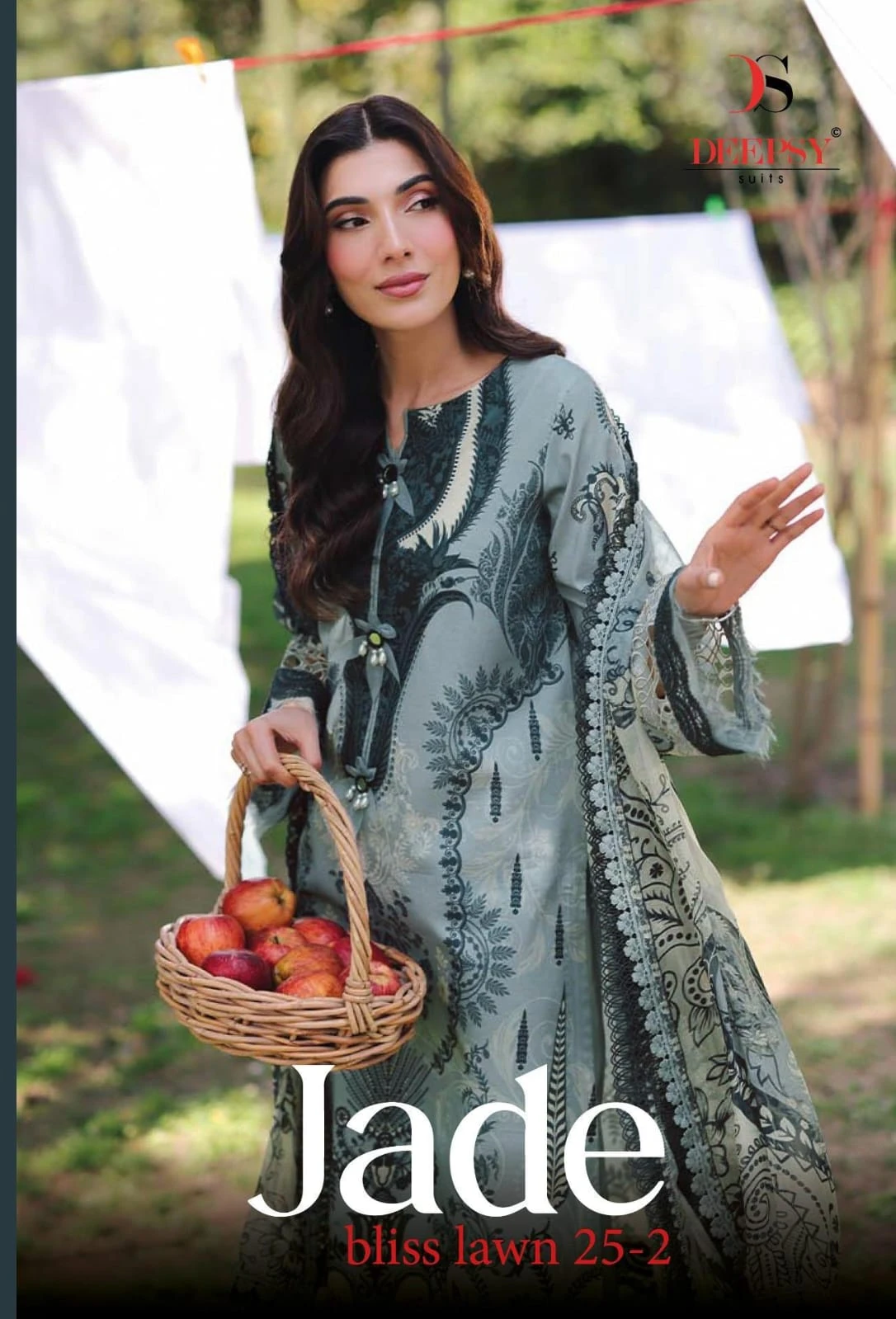 Deepsy Jade Bliss Lawn 25 2 - Cotton Dupatta 1