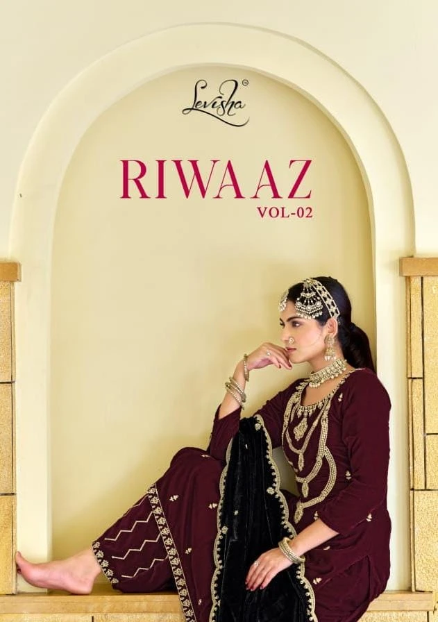 Levisha Riwaaz Vol 2 Velvet Bottom Work 1