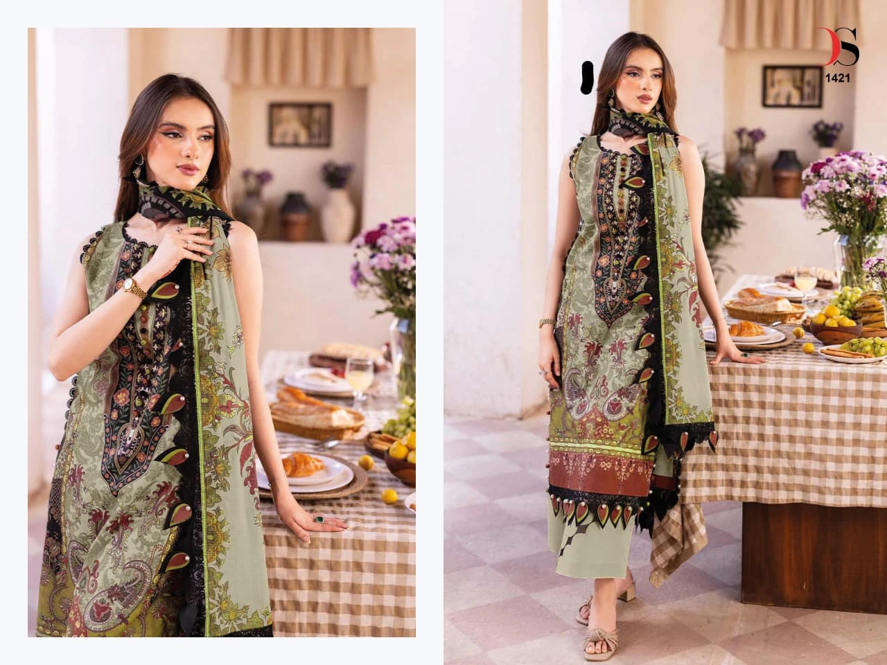 Deepsy Jade Bliss Lawn 25 3 D 2231 - Chiffon Dupatta 3