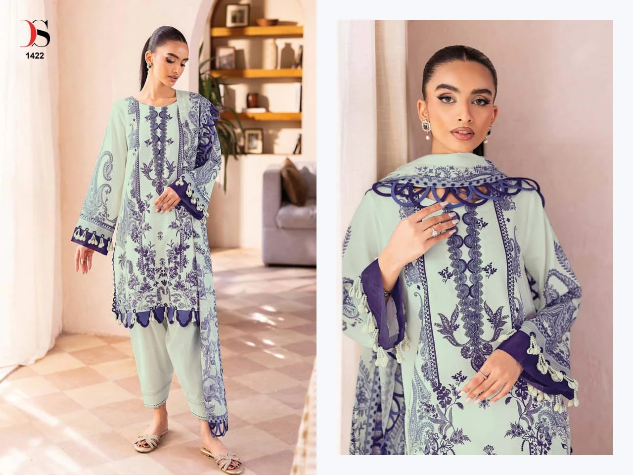 Deepsy Jade Bliss Lawn 25 3 D 2231 - Chiffon Dupatta 4