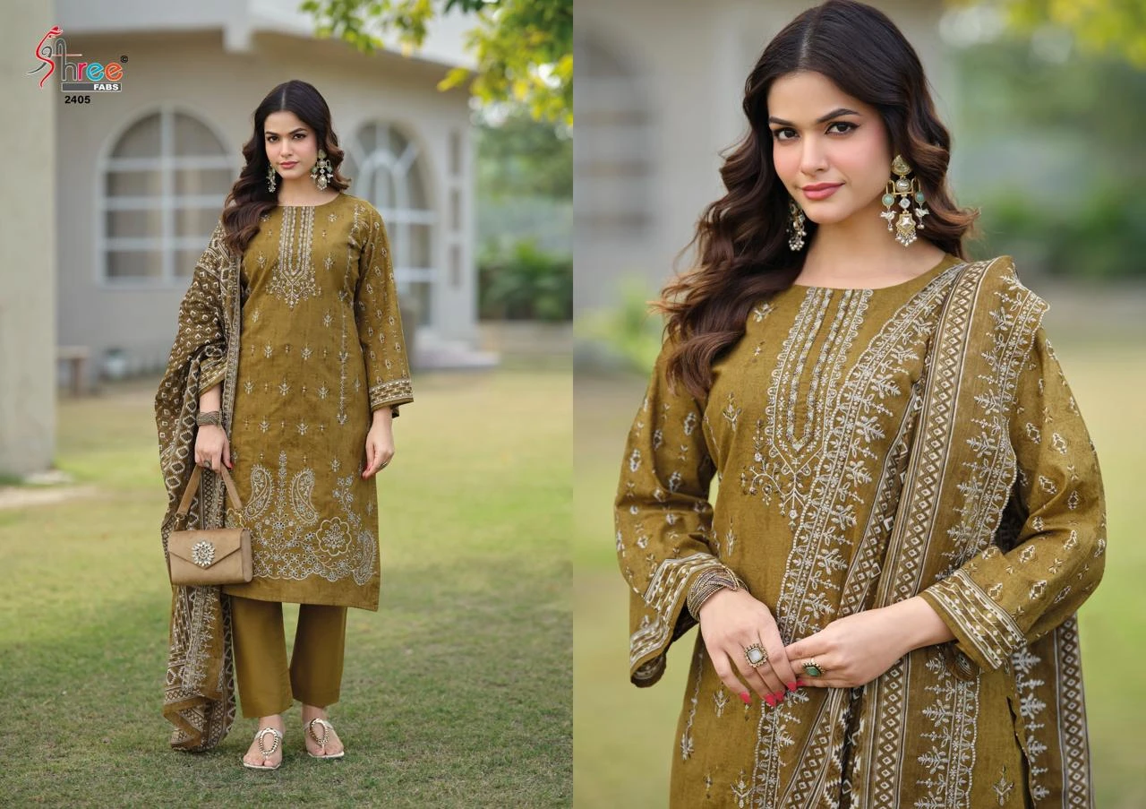 Shree Fabs Bin Saeed Lawn Collection Vol 24 2