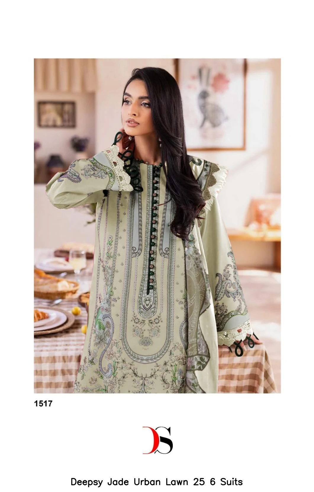 Deepsy Jade Urban Lawn 25 6 Suits - Cotton Dupatta 1