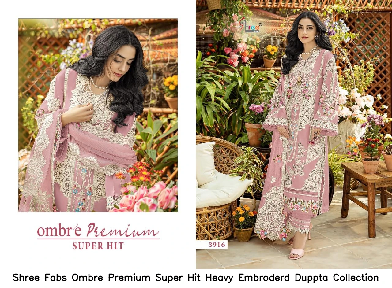 Shree Fabs Ombre Premium Super Hit Heavy Embroderd Duppta Collection 4