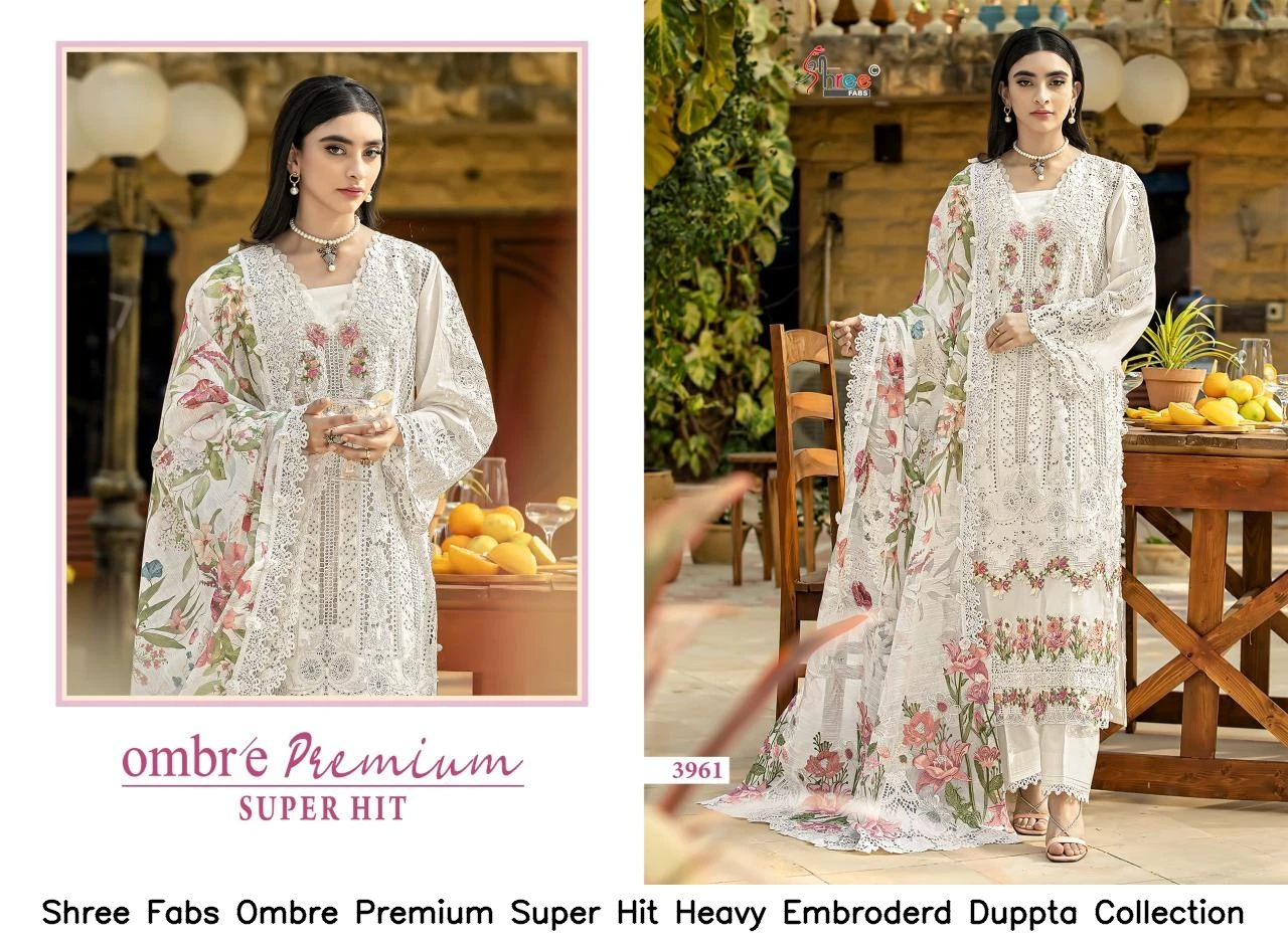 Shree Fabs Ombre Premium Super Hit Heavy Embroderd Duppta Collection 5