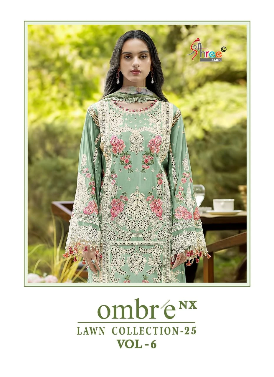 Shree Fabs Ombre Lawn Collection -2025 Vol 6 Nx - Chiffon Dupatta 1