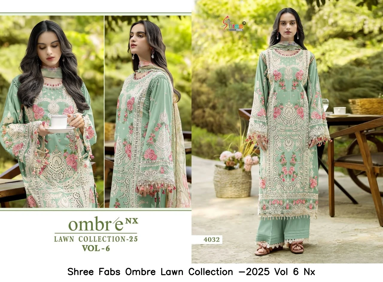 Shree Fabs Ombre Lawn Collection -2025 Vol 6 Nx - Chiffon Dupatta 2