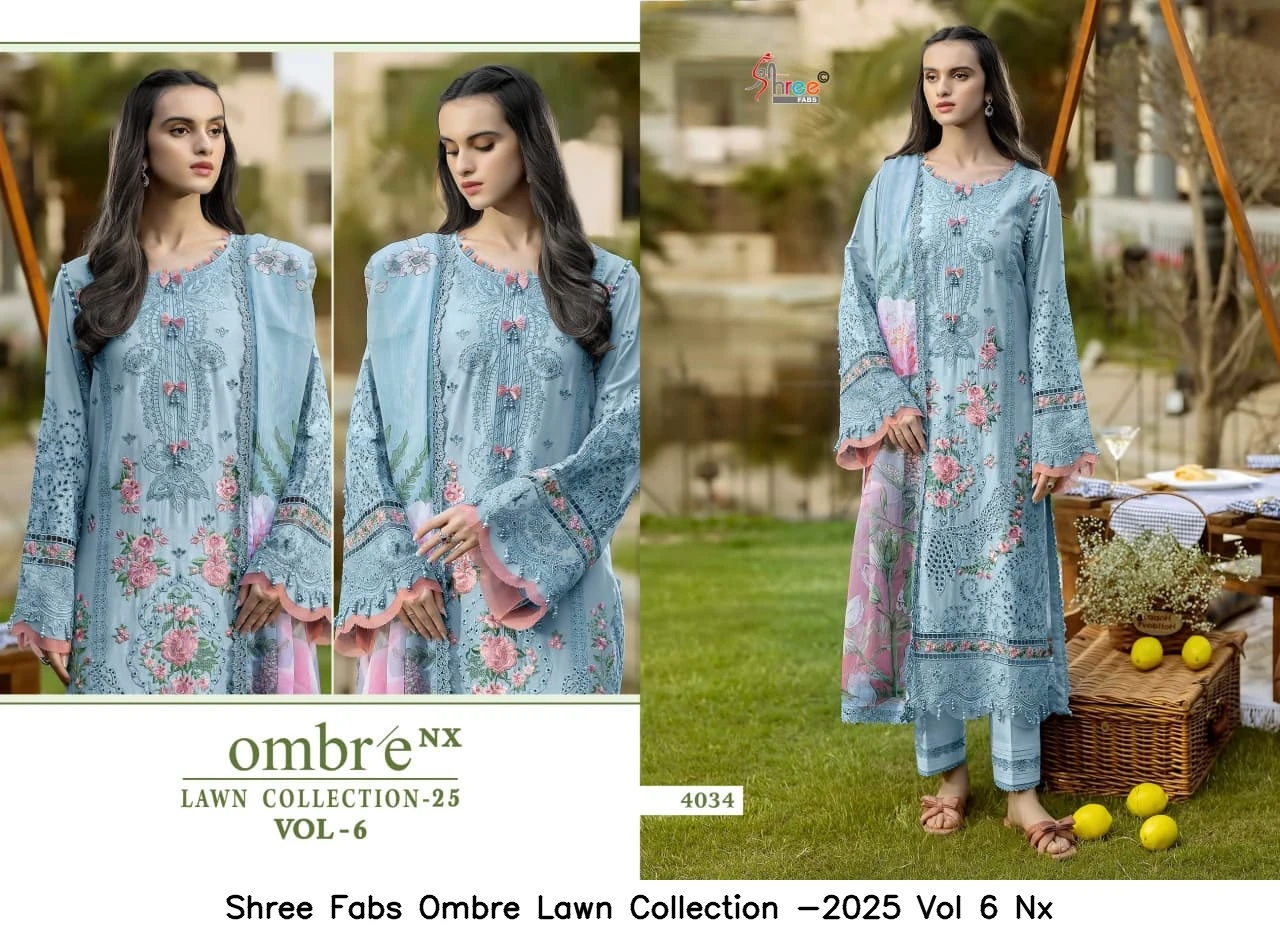 Shree Fabs Ombre Lawn Collection -2025 Vol 6 Nx - Chiffon Dupatta 3