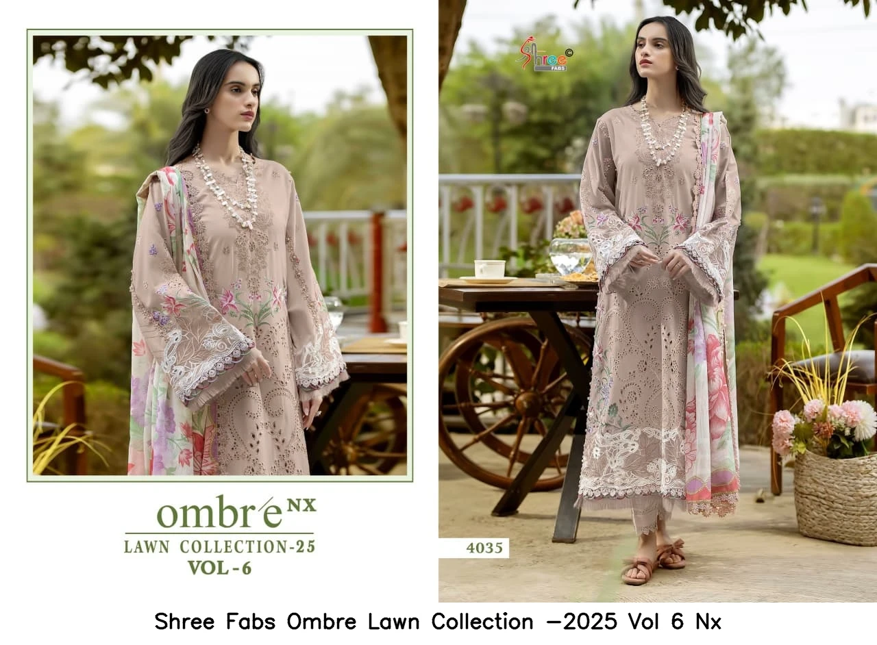 Shree Fabs Ombre Lawn Collection -2025 Vol 6 Nx - Chiffon Dupatta 4