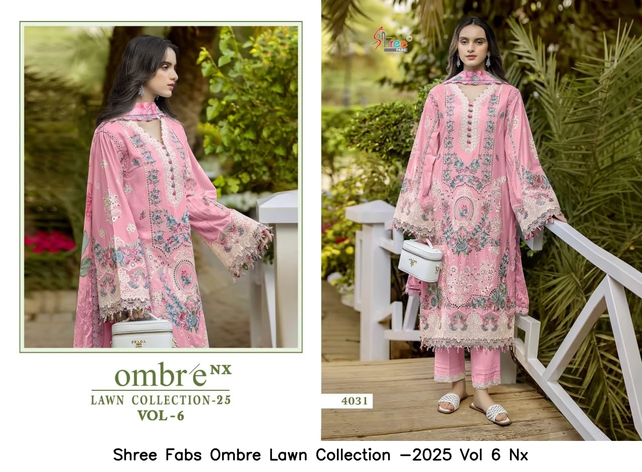 Shree Fabs Ombre Lawn Collection -2025 Vol 6 Nx - Chiffon Dupatta 5